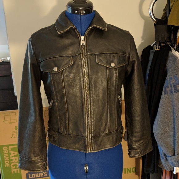All Saints Jackets & Blazers - All Saints Black Leather Jacket US Size 4